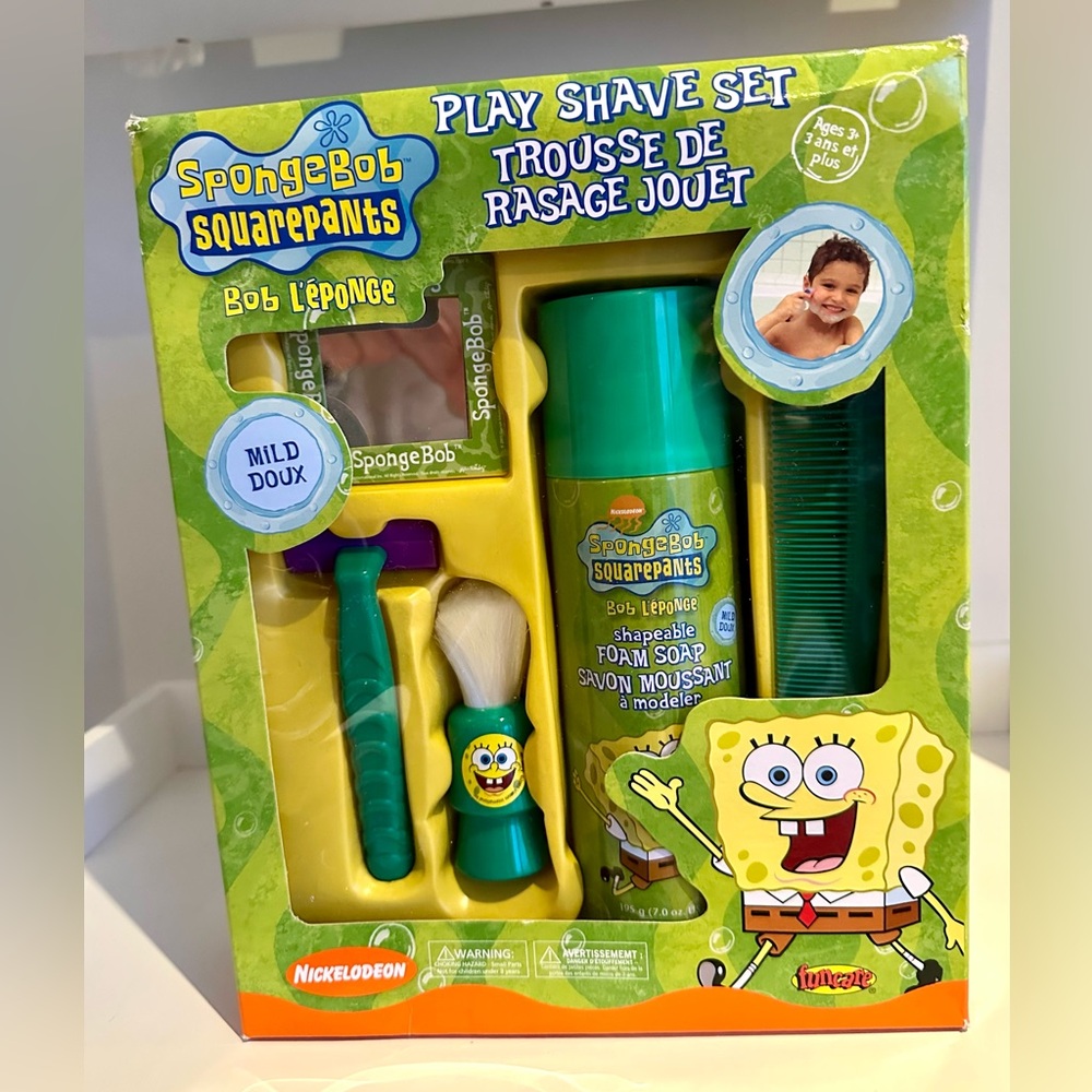 SpongeBob SquarePants Play Shave Set 2005 new Nickelodeon bath toy vintage y2k